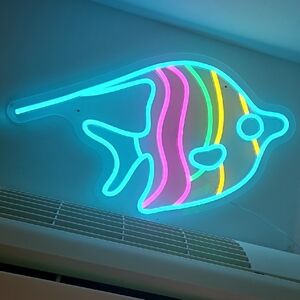 Colorful Neon Fish Wall Light